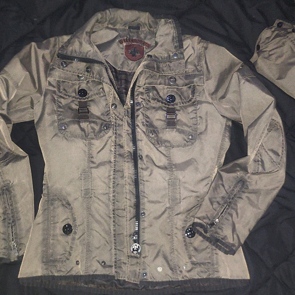 Wellensteyn Womens M Chocolate Brown Reflective Midweight Jacket Removable Hood